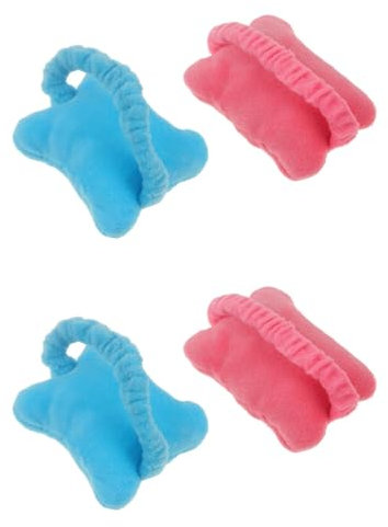 VILLCASE Wearable Mouse Wrist Support Band with Super-Soft Crystal Wool Fabric and Pp Cotton Padding Cute Bow Style Wrist Rest for Office and Daily Use 4Pcs Random Colours