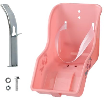 AVASTA Puppenfahrradsitz für 12 14 16 Zoll Mädchenfahrrad mit DIY Aufklebern, Kinderfahrradzubehör, pfirsichfarben Größe M