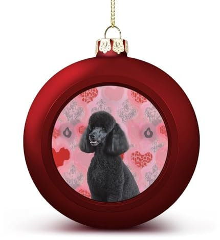 Weihnachtsbaumschmuck, Pudel, Hunde, Weihnachtskugel-Dekorationsset, Weihnachtsbaumschmuck für Urlaubsdekoration