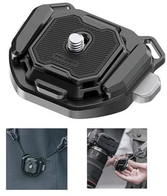 EACHSHOT Support de Clip pour Sac à Dos à dégagement Rapide FALCAM F38 avec Ensemble de Plaque, Clip de caméra de Capture pour Appareil Photo à bandoulière-3142 V2 mis à Niveau