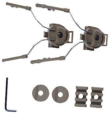 MUSISALY Schneller Helmhalterungsadapter Für Comtac Headset Kopfhörer Zubehör Outdoor Nutzung Erdfarbe