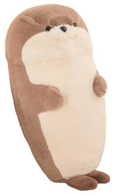 Xshelley 60 cm Otter Meerestiere Plüsch Umarmung Kissen,Cartoon Sea Otter gefüllte Tier Plüsch Puppe,Weihnachtsgeburtstag für Kinder Geschenk (Braun)