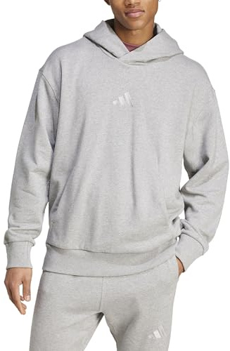 adidas Men's All SZN French Terry Hoodie, medium Grey Heather, XXL