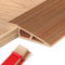 Perfil de Transición para Suelo, Perfil Transición Suelo Desnivel de, PVC Tapajuntas Suelo Adhesivo (Madera Marrón, 10~15mm(H),2M(L))