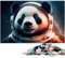 1000 teiliges Puzzle wunderschönes Puzzle Vom Panda ins Weltall für Kinder Papierpuzzle Lernspiele für Erwachsene (Größe 38 x 26 cm)