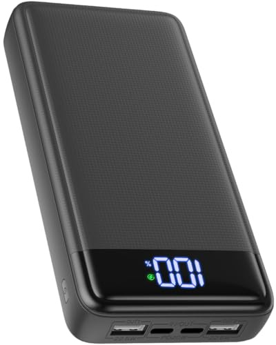 Power Bank, Powerbank 26800mAh, 22.5W Schnellladen Externer Handyakku | USB C In&Out mit LED Anzeige, Flugtauglich & Reise-Essential, Tragbares Ladegerät für iPhone 17 16 15 Pro, Galaxy etc.(Grau)