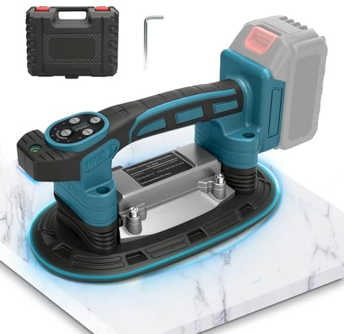Tile Vibration Machine Compatible with Makita 18V Battery (No Battery) | Tile Tiling Machine, with 9 Adjustable Speeds, Enlarged Suction Cup and 100kg Adsorption, for Laying 0.3-1.8m Tiles