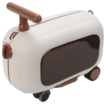 Oreilet Kinder Fahren mit Gepäck, Fahrt auf Koffer für Kinder mit Rädern, Leichtes Kleinkind Fahrbares Kleines Koffer REIT Gepäck für Reise Kinder (Brown)