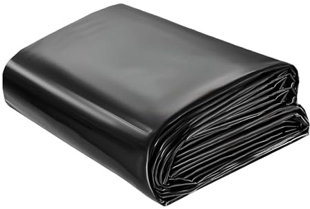 XUEXIAOH Lona para Estanque 1250 x 2200 cm Resistente Al Desgarro Estanque Negro Lona Seguro para Estanques, Pond Liner, Gardens Piscinas Membrana Reforzada Paisajismo, Negro