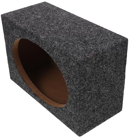 ORFOFE Empty Speaker Box with Wood and Felt Material Subwoofer Enclosure Multiple Air Port Designs, Maximizing Low Frequency Response and Booming Sound for Car Audio Upgrade for Vehicle