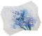 ABAKUHAUS Aquarell-Blumen Platzmatten, Iris Frische Farben, Waschbare Stoff Esszimmer Küche Tischdekorations Digitaldruck, Ecru Lila