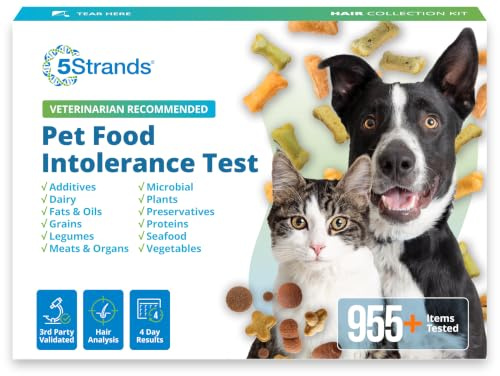 5Strands Pet Food Intolerance Test, at Home Sensitivity Test for Dogs & Cats, 575 Items Tested, Hair Analysis, Accurate for All Ages & Breeds, Pet Gut Health, Results in 4 Days