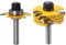 Bestgle 6 Kerf 1/4 Shank Adjustable 3 Wing Joint Slot Cutter Jointing Slotting Router Bit Set 1/16, 3/32, 1/8, 5/32, 3/16, 1/4