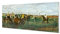 Tulup GlasBilder 125x50cm Wand Deko Kunst Gemaltes Bild auf Gehärtetem Glas Gedruckt Wandbilder Wohnzimmer - Pferde Rennen Jagd