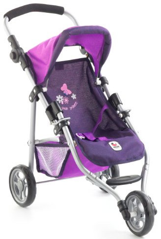 Bayer Chic 2000 - Puppenbuggy Lola, Jogging-Buggy, Puppenjogger, Puppenwagen, Pflaume, lila