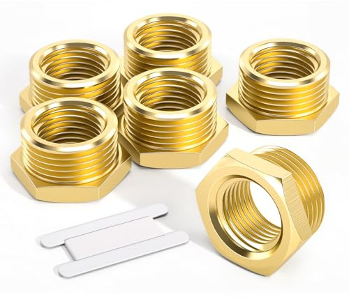 Bwintech 6 pz 3/8 Femmina A 1/2 Maschio BSP Filettatura In Ottone Boccola Esagonale Riduttore Connettore Per Tubo Collegamento Conversione