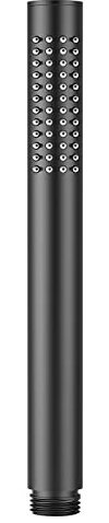 ACEFY Duschkopf wassersparend 1 Strahlart Handbrause/Stabhandbrause mit 48 Anti-kalk Dusen Duschbrause massiv Messing,Schwarz