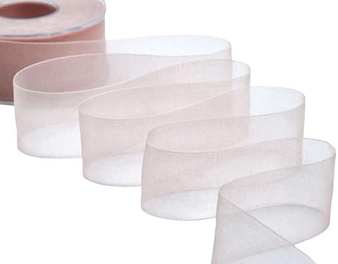 Furlanis Velo Organza, Nastro Decorativo, Tessuto Italiano-Rosa Cipria, 40 mm x 50 m