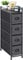 LIANTRAL Vertical Slim Chest of Drawers with 4 Fabric Drawers, Fabric Chest of Drawers Storage Tower Large Capacity Dresser for Bedroom Living Room Bathroom Entrance Narrow Space, Black and Dark Grey