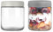 Ryvera 6 Pezzi 500ML Barattoli per Avena Notturna, vasetti vetro piccoli, Vasetto di vetro per yogurt con coperchio per Avena Durante la Notte Bicchieri da Yogurt Vasetto Marmellate Spezi (6)