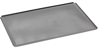 AMT Gastroguss GN Bäckernorm BN - Set di teglie, 60 x 40 cm, forato, finitura antiaderente Lotan®, composto da 2 teglie da forno, AMZN-DUO-6040BBL-1