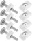 8 Pcs Baby Gate Extension Kit: 4 Baby Gate Extension Rods + 4 Safety Dog Baby Gate Wall Protector, Pressure Mounted Baby Gate Threaded Spindle Rods for Baby Pet Dog Door Safety Stair Gate Extension
