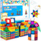 AQXONG 118 Pièces Blocs de Construction Magnétiques Jouets Jouets de Construction Magnétiques Blocs de Construction Éducatifs Jouets Jouets de Construction pour Enfants Convient pour 3+ Enfants
