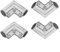 4 Packungen Maschendrahtzaun-Torecken, Aluminium, 90 Grad, Tor-Eck-Torbogen für Verbindungszaun, Tor, 3,5 cm Rahmen, Werkzeuge (4 Stück)