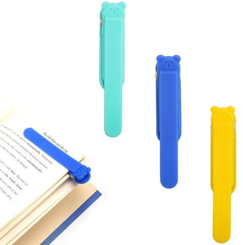 3 Stück Automatische Lesezeichen, Silikon Lesezeichen zum Lesen Lesezeichen Clip Intelligente Lesezeichen für Leseliebhaber Schulbedarf Schreibwaren