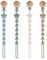DOUUCO 4er Pack Schnullerkette Silikon, Baby Schnullerkette Clip, BPA frei Sicherheitsgurte für Spielzeug, Stillkette Mädchen, Stillkette Junge und Beißringspielzeug für Baby (Braun/Grau/Blau/Grün)