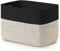 Homsorout Cotton Rope Storage Baskets, Bathroom Woven Shelf Basket Box with Handles Towel Organiser for Living Room, Laundry, Closet, Home Decor (Black Brown 1 Pack)