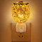 Strixorn Glass Oil Burner, Electric Plug-In Led Aroma Diffuser Lamp Wax Melt Oil Burner Warmer, Aromatherapy Oil Burner Can be Used as Home Decor, Room Decorand Office Accessories (Mosaic Yellow)