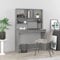 Homvdxl 102 cm Computer Desk with Bookshelf, Writing Desk with 2 Tier Open Shelves for Small Spaces Home Office Desk for Bedroom, Grey+Oak