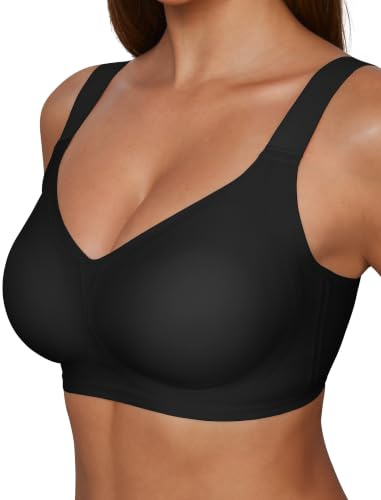 Memoryee Jelly Bras for Women Plus Size Wireless Seamless Invisible Plunge Minimizer Bra Push Up Full Coverage Supportive Padded Tshirt Bralettes