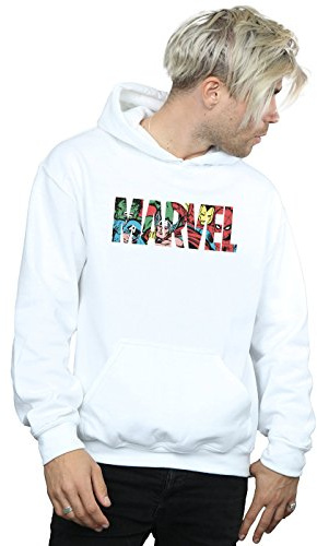 Marvel Comics Men's Logo Character Infill Hoodie