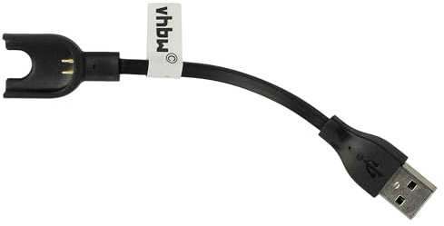 vhbw Ladekabel Ladestation kompatibel mit Xiaomi Mi Band 3 Smartwatch, Fitnesstracker Ersatzkabel Datenkabel