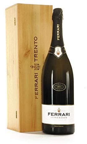 Jeroboam da 3 litri Trento DOC Brut Ferrari in Cassetta Legno – cod 207