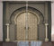 ABAKUHAUS marocain Rideaux, Aged Porte géométrique, Décoration Intérieure Accent Lot de 2 Panneaux, 280x225, Noir Sépia