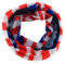 TigerTie Multifunktionstuch in rot blau weiss mit Motiv Flagge USA - Tuch - Schal - Schlauchtuch - Wundertuch, Gr.48 cm x 48 cm (Umfang)