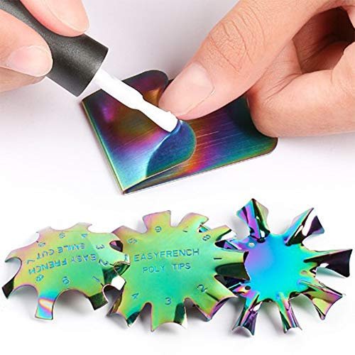 4 Pieces Nail Art Manicure Edge Trimmer Cutter Model, DIY Acrylic Gel Cutter Tool, French Smile Line Manicure Tool, Nail Acrylic Tool Kit, for Nail Art Decoration