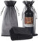 HRX Package 30pcs Black Organza Wine Bags, Sheer Mesh Bottle Gift Pouches Wine Covers Dresses with Drawstring for Halloween