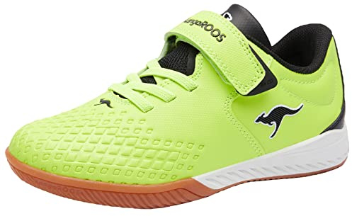 Kangaroos Unisex Kinder K5-Comb Ev Sneaker, Neon Yellow Jet Black, 30 EU