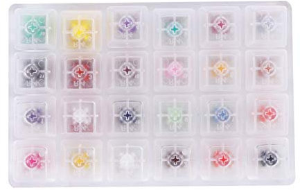 Camisin 24 Switch Tester con acrilica vuota Keycaps per tastiera meccanica Kailh Box