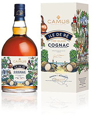 CAMUS Brandy Cognac Île de Ré Fine Island Nouveau Pack avec coffret - 70cl 40° - Maison Indépendante Depuis 1863 - Un Cognac avec un profil de goût marin unique et distinctif, 700 milliliters