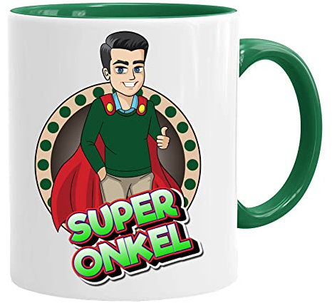Onkel Tasse/Becher/Mug - Super Onkel - Schöne und lustige Kaffeetasse als Geschenkidee für Onkel. Keramik 350 ml - Geschenkidee Geschenk
