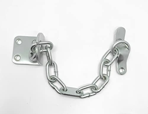 UAP Door Chain with Security Rating - Heavy-Duty Front Door Lock with 200kg Break Resistance - Slim Chrome Door Restrictor for UPVC & Wooden Doors - Easy Installation (Satin Chrome)