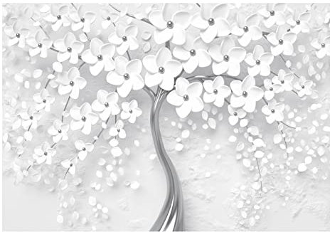 WallArena - Vlies Fototapete Blumen Baum Natur Landschaft 254x184 cm - Fototapeten - Tapeten - für Wohnzimmer Schlafzimmer - Vliestapete Wandtapete Tapete 3D Effekt- inkl. Kleister