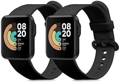 kwmobile 2X Sportarmband kompatibel mit Xiaomi Mi Watch Lite/Redmi Watch Armband - Fitnesstracker Band Set aus TPU Silikon