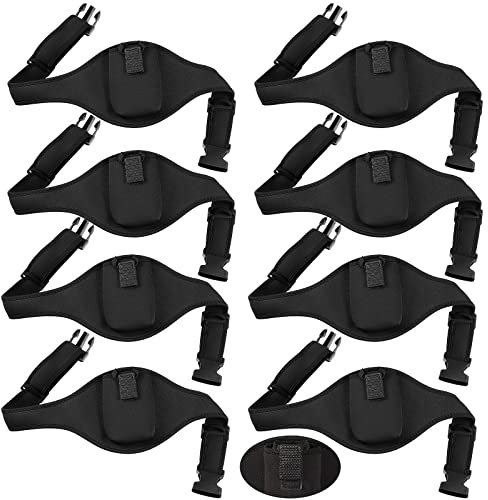 Jexine Mic Belt Wireless for Theatre Neoprene Microphone Holder with Anti Dropping Strap Sweat Absorbent Belt Waistband Bag for Fitness Instructor Vertical Speaker, Black