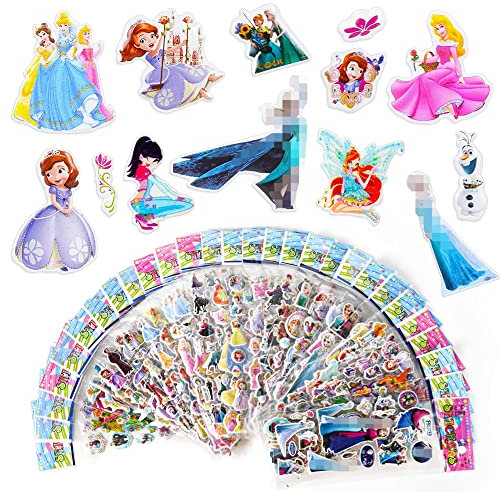 Vicloon 3D Aufkleber für Kinder, 28 Verschiedene 3D Stickers 500+ Geschwollene Aufkleber für Jungen Mädchen and Lehrer Belohnungssticker